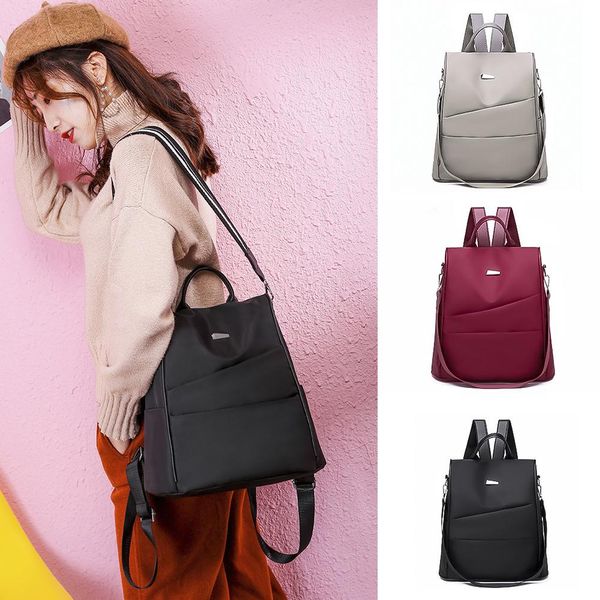 european and american fashion waterproof oxford backpack - anti-theft solid color all-matched shoulder crossbody bag for female
european and american fashion waterproof oxford backpack - anti-theft solid color all-matched shoulder crossbody bag for female