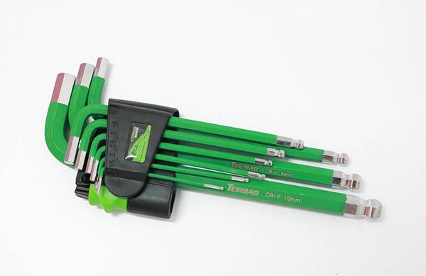 tesibao 9 шт. набор шестигранных ключей промышленного класса 1.5-10 мм шестигранные ключи набор средней длины шаровая головка шестигранный к
tesibao 9 шт. набор шестигранных ключей промышленного класса 1.5-10 мм шестигранные ключи набор средней длины шаровая головка шестигранный к