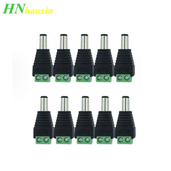 Haoxin Dc Female Connector 2.1x5.5mm Dc Power Jack Plug Adapter Connector For Cctv Camera 5050 3528 Single Color Led Strip Light