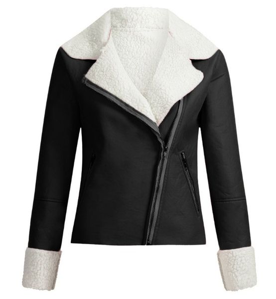 women short jackets winter warm plush high waist coats female wild casual long sleeve open stitch bomber jacket outwear, Black;brown
women short jackets winter warm plush high waist coats female wild casual long sleeve open stitch bomber jacket outwear, Black;brown