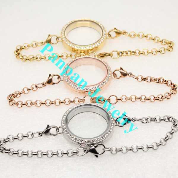 carvort jewelry 25mm/30mm 316l stainless steel floating twist locket bracelets with crystals (with chains, Silver
carvort jewelry 25mm/30mm 316l stainless steel floating twist locket bracelets with crystals (with chains, Silver