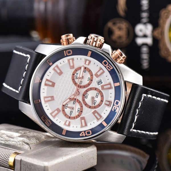 42mm men's watch leather brand fashion casual military quartz sports watch all functions work designer am111 watch, Slivery;brown
42mm men's watch leather brand fashion casual military quartz sports watch all functions work designer am111 watch, Slivery;brown