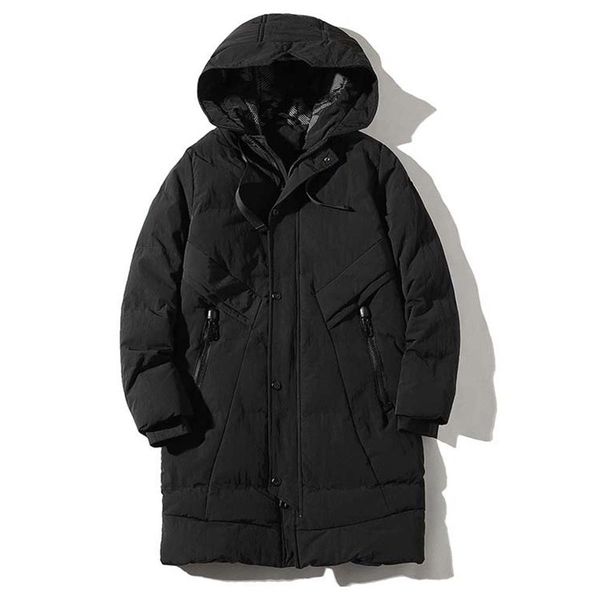 long men's thick cotton coat warm hooded casual multi-pocket solid color winter coat fashion wild models, Black
long men's thick cotton coat warm hooded casual multi-pocket solid color winter coat fashion wild models, Black
