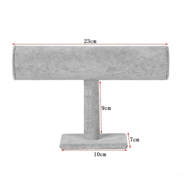 genboli black velvet/leather t bar rack organizer hard stand holder for bracelet chain necklace watch fashion jewelry organizer, Black;white
genboli black velvet/leather t bar rack organizer hard stand holder for bracelet chain necklace watch fashion jewelry organizer, Black;white