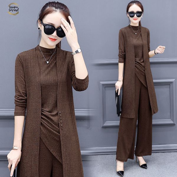 knitted 3 pieces set women tracksuit long sleeve cardigan and sleeveless pullover long and wide leg pants suit womens sets, White
knitted 3 pieces set women tracksuit long sleeve cardigan and sleeveless pullover long and wide leg pants suit womens sets, White