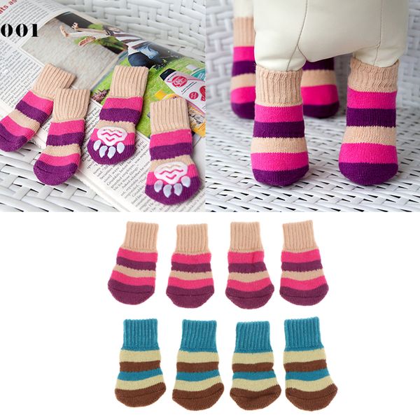 2 pair dog socks stripe floor grip socks pet winter clothes non slip claw cover, paw protector
2 pair dog socks stripe floor grip socks pet winter clothes non slip claw cover, paw protector