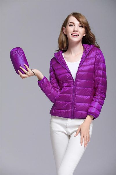 2018 women light down jacket white duck down coat with hood outwear simple solid clothing warm winter 12 colors, Black
2018 women light down jacket white duck down coat with hood outwear simple solid clothing warm winter 12 colors, Black
