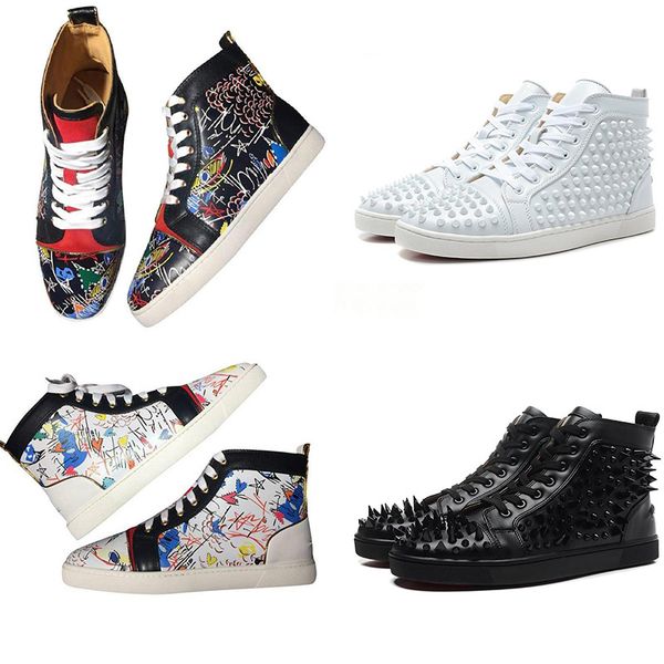 With Box Top Version Red Bottom Designer Boots Women High Top Spike Leather Genuine Leather Casual Shoes Fashion Luxury Lady Outdoor Shoes
With Box Top Version Red Bottom Designer Boots Women High Top Spike Leather Genuine Leather Casual Shoes Fashion Luxury Lady Outdoor Shoes