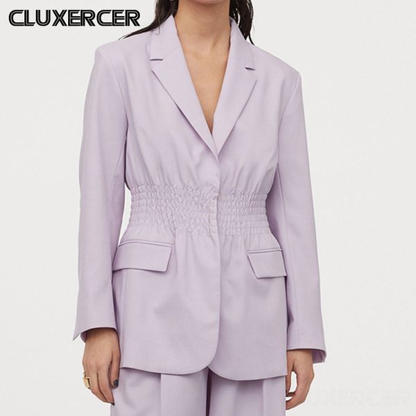2020 spring autumn casual women blazer jacket elegant purple fold waist office lady suit coat outwear, White;black
2020 spring autumn casual women blazer jacket elegant purple fold waist office lady suit coat outwear, White;black