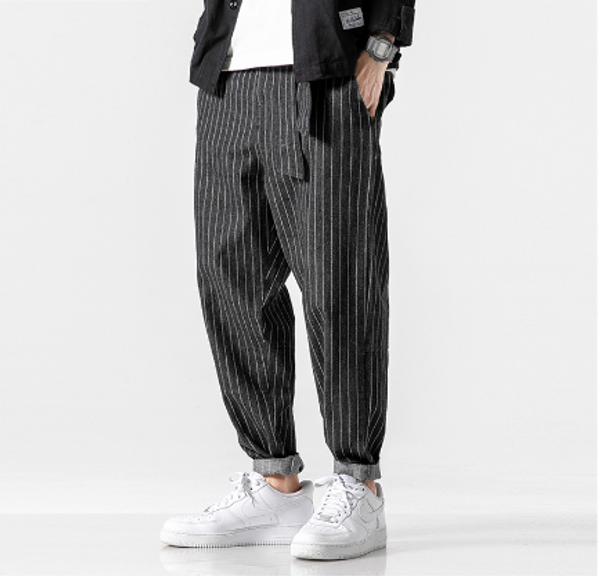 cjy02 padegaosinicism men's 2019 streetwear loose denim pants men autumn winter striped oversize harem pants male fashion pocket, Black
cjy02 padegaosinicism men's 2019 streetwear loose denim pants men autumn winter striped oversize harem pants male fashion pocket, Black