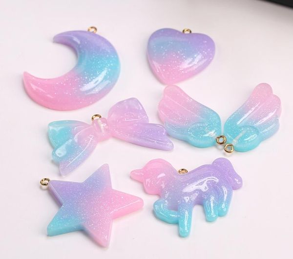 wholesale kawaii flat back resin glitter angel wings,stars,moon,unicorn bright necklace keychain pendant diy findings, Bronze;silver
wholesale kawaii flat back resin glitter angel wings,stars,moon,unicorn bright necklace keychain pendant diy findings, Bronze;silver