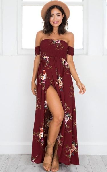 summer women casual off shoulder slit beach long dress chiffon dresses boho style floral print tulle maxi dress vestidos, Black;gray
summer women casual off shoulder slit beach long dress chiffon dresses boho style floral print tulle maxi dress vestidos, Black;gray