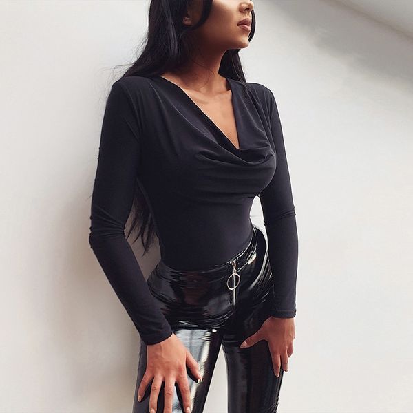 fashion jumpsuits women autumn new thin section slim stack collar solid color long-sleeved bottomimg, Black;white
fashion jumpsuits women autumn new thin section slim stack collar solid color long-sleeved bottomimg, Black;white