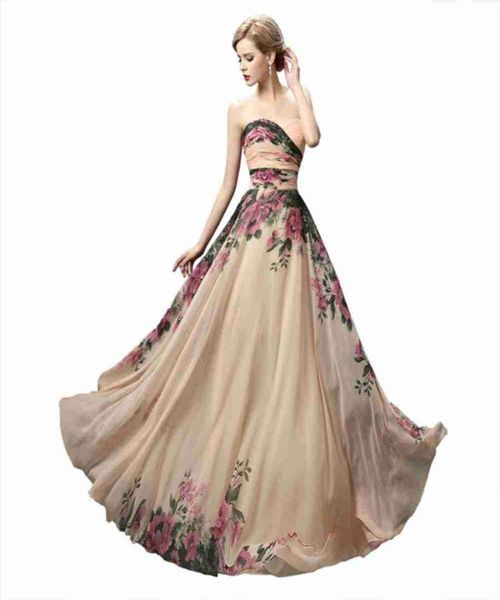 elegant long evening gown a line flowers printed v neck evening dress fashion sweetheart chiffon party prom dresses, White;black
elegant long evening gown a line flowers printed v neck evening dress fashion sweetheart chiffon party prom dresses, White;black
