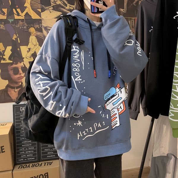 2020 autumn winter men's cartoon printed loose hoodie men new japan harajuku hooded sweatshirts jacket fashion casual streetwear, Black
2020 autumn winter men's cartoon printed loose hoodie men new japan harajuku hooded sweatshirts jacket fashion casual streetwear, Black