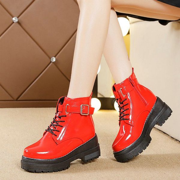 ladies boots new fashion motorcycle boots women platform low heels casual shoes round toe shoes a61-61 hf, Black
ladies boots new fashion motorcycle boots women platform low heels casual shoes round toe shoes a61-61 hf, Black