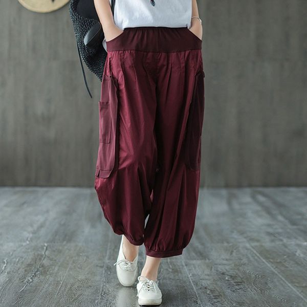 women's pants & capris johnature 2021 summer women loose leisure 3 color patchwork elastic waist harem fashion all-match ankle-length, Black;white
women's pants & capris johnature 2021 summer women loose leisure 3 color patchwork elastic waist harem fashion all-match ankle-length, Black;white