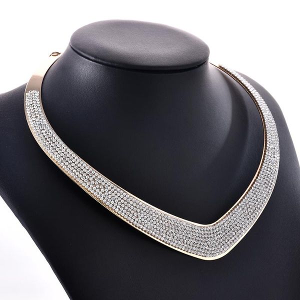 luxurious full rhinestone heart design lady charming collar choker necklace wedding birthday jewelry gifts, Golden;silver
luxurious full rhinestone heart design lady charming collar choker necklace wedding birthday jewelry gifts, Golden;silver