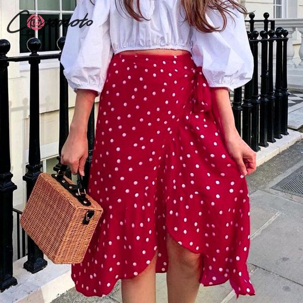 conmoto women fashion red polka dot wrap skirt 2019 summer casual high waist ruffle high waist midi skirt female holiday skirts, Black
conmoto women fashion red polka dot wrap skirt 2019 summer casual high waist ruffle high waist midi skirt female holiday skirts, Black