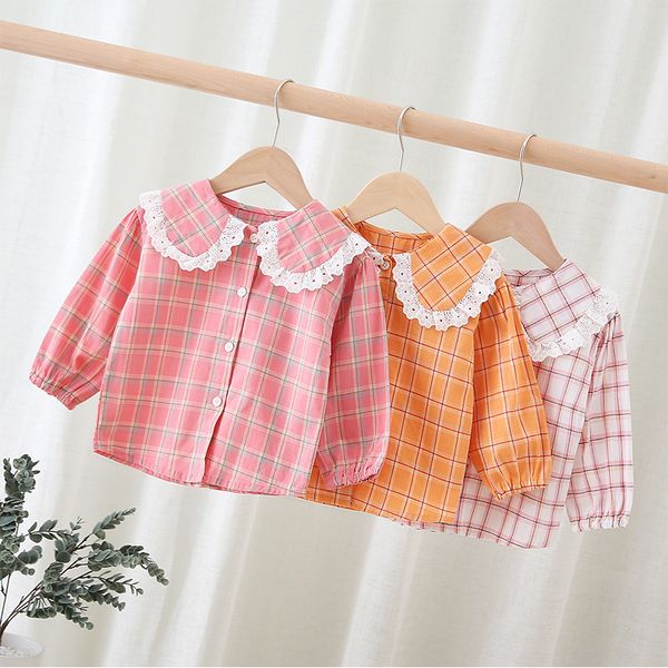 girls baby girls hipster plaid shirt 2020 spring new style children baby lotus leaf large lapel shirt fashion, White
girls baby girls hipster plaid shirt 2020 spring new style children baby lotus leaf large lapel shirt fashion, White