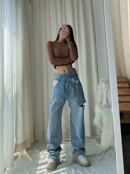 summer new women loose boyfriend style jeans for female cowboy pants denim trouse ddxgz2, Blue
summer new women loose boyfriend style jeans for female cowboy pants denim trouse ddxgz2, Blue