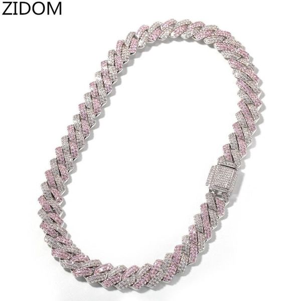 men hip hop iced out bling chain necklace pink white zircon 13mm miami cuban chains necklaces hiphop jewelry, Silver
men hip hop iced out bling chain necklace pink white zircon 13mm miami cuban chains necklaces hiphop jewelry, Silver