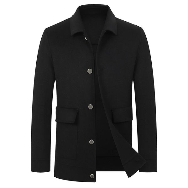 2019 new style men business casual double-sided duffle coat winter fashion woolen trench coat, Black
2019 new style men business casual double-sided duffle coat winter fashion woolen trench coat, Black