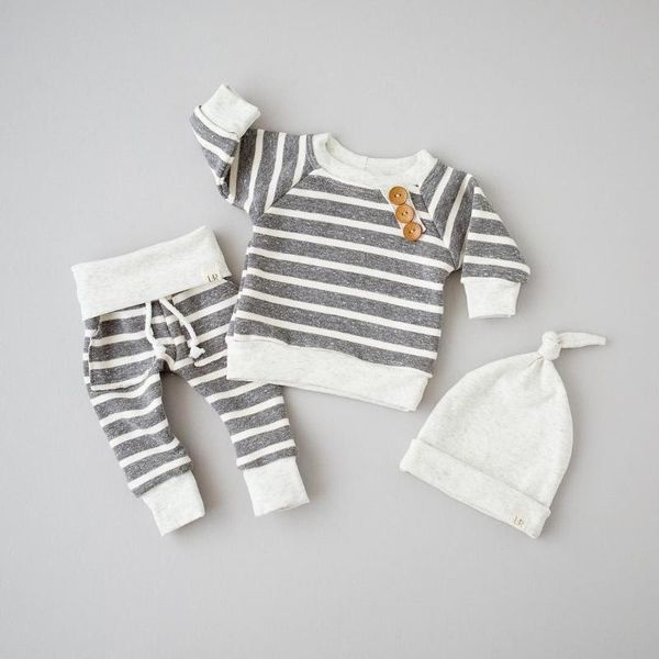 baby boy set 3 piece long sleeve stripe buttons decor sweatshirt stripped pant with hat set for baby boy autumn clothes, White
baby boy set 3 piece long sleeve stripe buttons decor sweatshirt stripped pant with hat set for baby boy autumn clothes, White