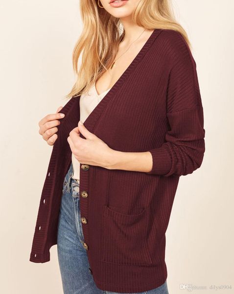casual fashion single-row button-down jacket, sweater knitted half-open-necked long-sleeved blouse, ladies'cardigan, autumn and winter, White
casual fashion single-row button-down jacket, sweater knitted half-open-necked long-sleeved blouse, ladies'cardigan, autumn and winter, White