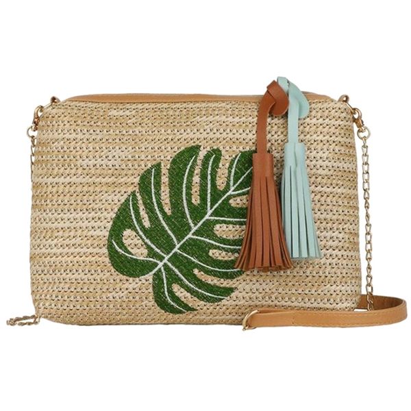 women straw shoulder bags embroidery zipper handbags summer beach bohemian crossbody bags leaf
women straw shoulder bags embroidery zipper handbags summer beach bohemian crossbody bags leaf