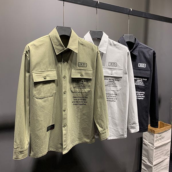 safari style mens shirts fashion pattern men shirt double pocket autumn black gray green men long sleeve shirt, White;black
safari style mens shirts fashion pattern men shirt double pocket autumn black gray green men long sleeve shirt, White;black