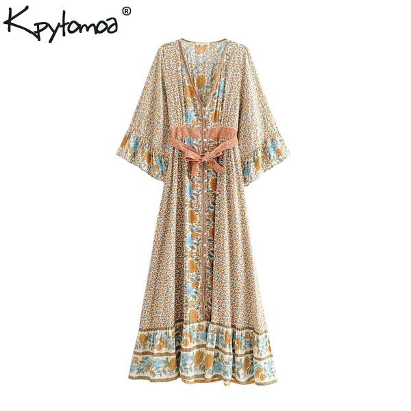 boho chic summer vintage floral print with sashes long dress women fashion kimono sleeve maxi beach dresses vestidos mujer, Black;gray 
boho chic summer vintage floral print with sashes long dress women fashion kimono sleeve maxi beach dresses vestidos mujer, Black;gray