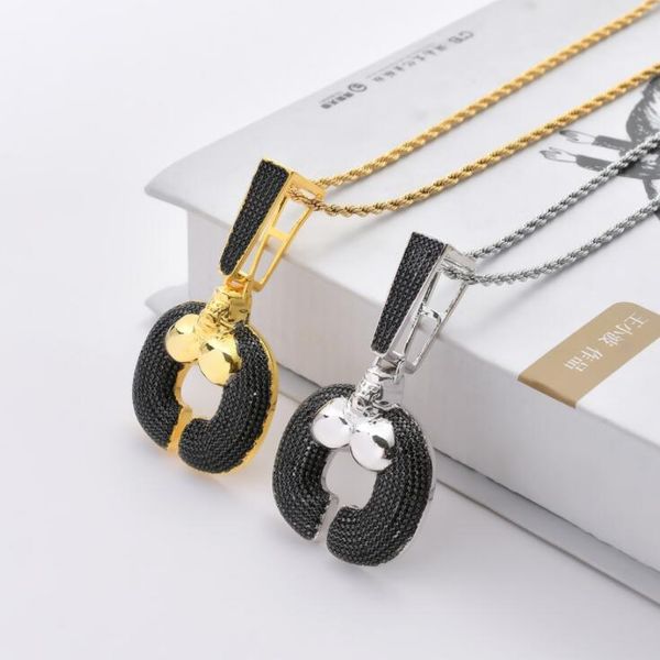 wholesale black zircon gorilla diamond hip hop necklace, Silver 
wholesale black zircon gorilla diamond hip hop necklace, Silver