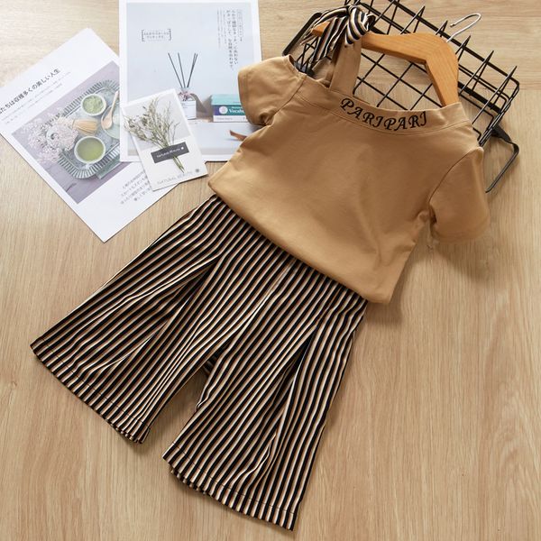 toddler girls summer clothes short sleeve t-shirt+striped pants kids girls 2 piece set fashion cotton new children clothes, White
toddler girls summer clothes short sleeve t-shirt+striped pants kids girls 2 piece set fashion cotton new children clothes, White