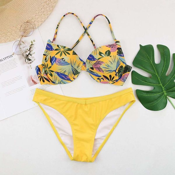 bikini set women bandage swimsuit floral swimwear 3/4 cup bottom swimming, beachwear, White;black
bikini set women bandage swimsuit floral swimwear 3/4 cup bottom swimming, beachwear, White;black