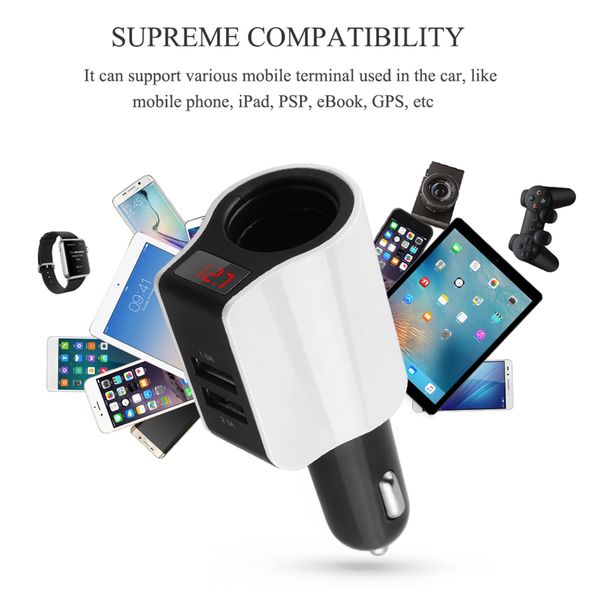 dual usb car charger adapter 3.1a digital led voltage display car cigarette lighter socket splitter charger for phone tablet
dual usb car charger adapter 3.1a digital led voltage display car cigarette lighter socket splitter charger for phone tablet