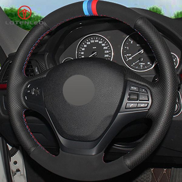 lqtenleo black genuine leather suede diy hand-stitched car steering wheel cover for f30 320i 328i 320d f20
lqtenleo black genuine leather suede diy hand-stitched car steering wheel cover for f30 320i 328i 320d f20