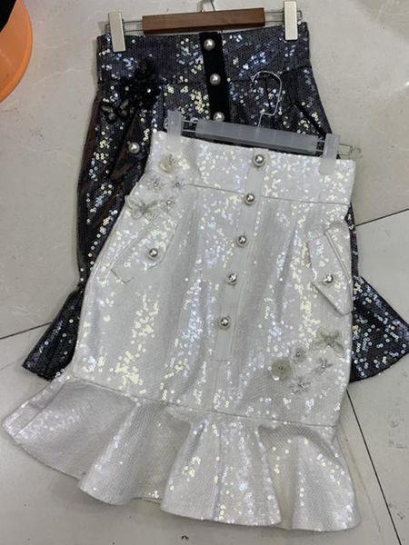 skirts heavy industry beaded high waist package hip skirt ladies spring fashion wild personality hem ruffled fishtail, Black
skirts heavy industry beaded high waist package hip skirt ladies spring fashion wild personality hem ruffled fishtail, Black