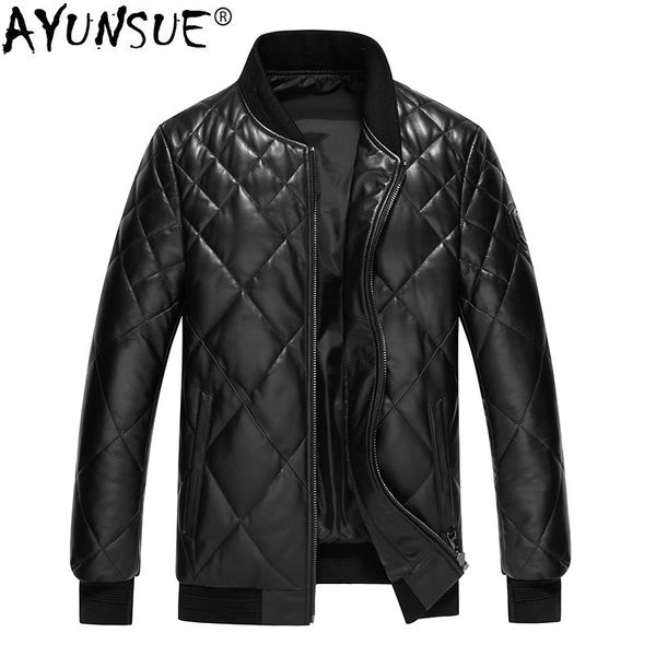 ayunsue 2018 new genuine leather jacket men white duck down jacket sheepskin coat for men winter chaqueta cuero hombre kj1327, Black
ayunsue 2018 new genuine leather jacket men white duck down jacket sheepskin coat for men winter chaqueta cuero hombre kj1327, Black