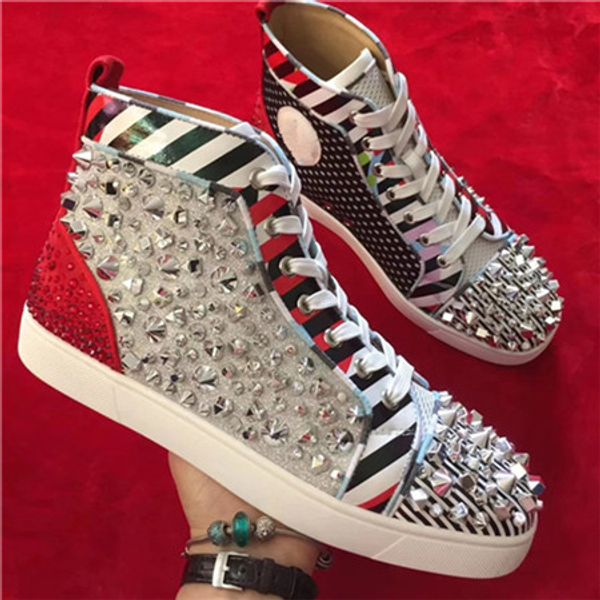 brand leather sneakers studded spikes men women designer luxurys shoes red shoes bottoms sneaker new casual wedding party flats c esjbp, Brown;gray
brand leather sneakers studded spikes men women designer luxurys shoes red shoes bottoms sneaker new casual wedding party flats c esjbp, Brown;gray