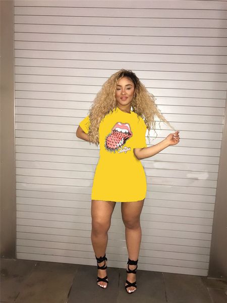 Big Tongue With Thorn Designer Woman Tshirt Dress Summer Loose Donna Dress Fashion Ladies Casual Dresses
Big Tongue With Thorn Designer Woman Tshirt Dress Summer Loose Donna Dress Fashion Ladies Casual Dresses
