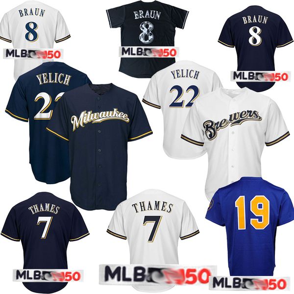 22 Christian Yelich jersey 7 Eric Thames 8 Ryan Braun 19 Robin Yount baseball jersey
22 Christian Yelich jersey 7 Eric Thames 8 Ryan Braun 19 Robin Yount baseball jersey