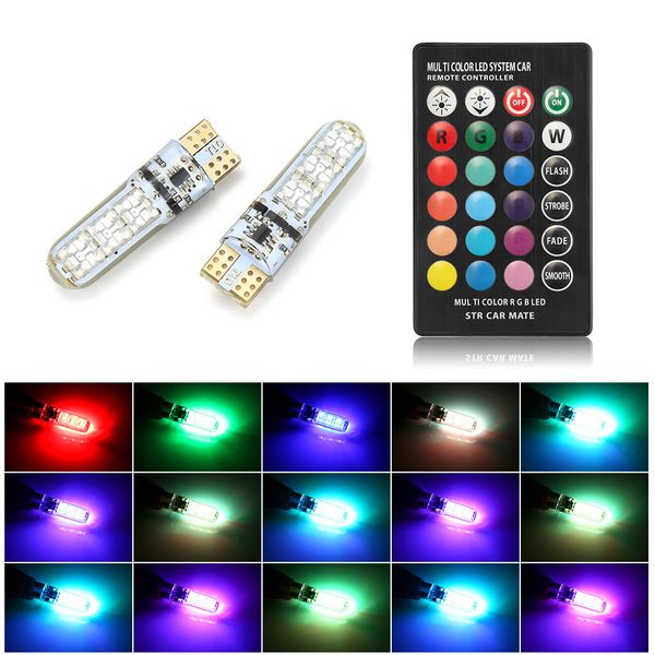 2x t10 rgb 6smd 5050 led 194 168 car with remote controller flash/strobe t10 reading wedge light multi color
2x t10 rgb 6smd 5050 led 194 168 car with remote controller flash/strobe t10 reading wedge light multi color