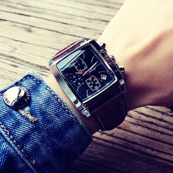 glenaw многофункциональные мужские часы кожаные часы квадратные мужские часы кварцевые часы мужчины хронограф relogio masculino, Slivery;brown
glenaw многофункциональные мужские часы кожаные часы квадратные мужские часы кварцевые часы мужчины хронограф relogio masculino, Slivery;brown