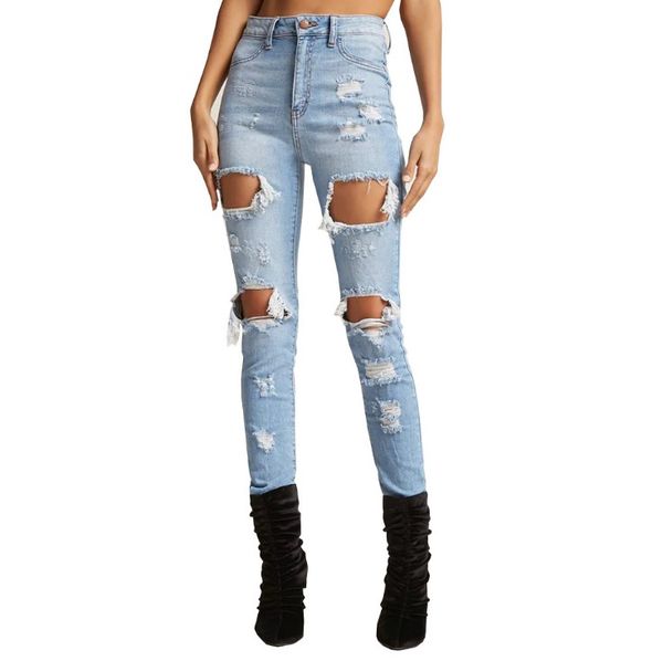 women pencil pant hole pant night club jeans new destroyed ripped distressed skinny denim pants, Blue
women pencil pant hole pant night club jeans new destroyed ripped distressed skinny denim pants, Blue