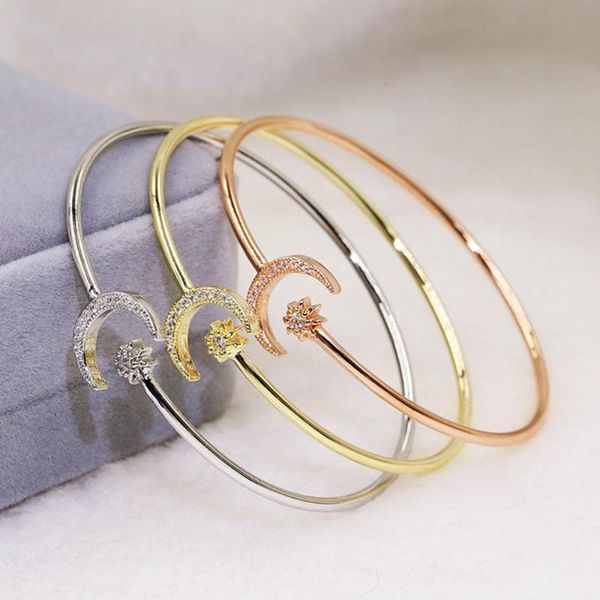bangle rhinestone rose gold silver color fashion simple sparkling star moon opening bracelet for women jewelry gift, Black
bangle rhinestone rose gold silver color fashion simple sparkling star moon opening bracelet for women jewelry gift, Black