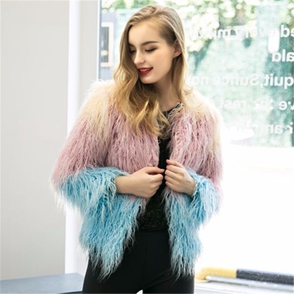 2019 pink blue lady coats faux fur coat casual highstreet patchwork long sleeve outerwear women winter modern lady coats, Black
2019 pink blue lady coats faux fur coat casual highstreet patchwork long sleeve outerwear women winter modern lady coats, Black
