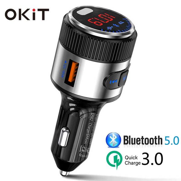 okit f55 quick charge 3.0 car bluetooth fm transmitter dual usb ports fm modulator mp3 player car lighter handfree
okit f55 quick charge 3.0 car bluetooth fm transmitter dual usb ports fm modulator mp3 player car lighter handfree