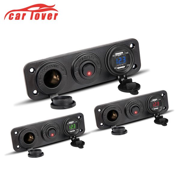 12/24v 5v/4.2a car charger motorcycle plug dual usb adaptor + voltage + cigarette lighter socket cigarette charger with switch
12/24v 5v/4.2a car charger motorcycle plug dual usb adaptor + voltage + cigarette lighter socket cigarette charger with switch