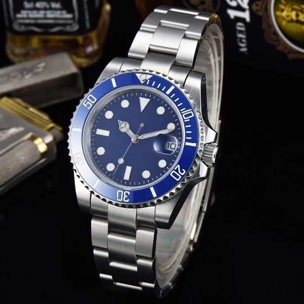 men's watch automatic 40mm sterile blue luminous dial sapphire crystal ceramic bezel date movement men watch, Slivery;brown
men's watch automatic 40mm sterile blue luminous dial sapphire crystal ceramic bezel date movement men watch, Slivery;brown